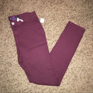 Cranberry skinny jeans